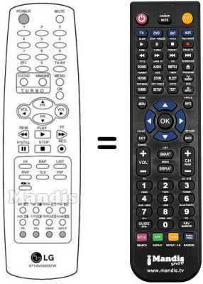 Télécommande équivalente LG RE32FZ10PX