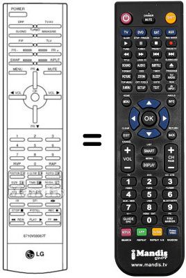 Replacement remote control LG CE29Q90ID