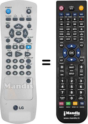 Replacement remote control LG LV2283