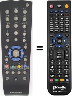 Replacement remote control Grundig 19-3820 Replacement remote control Grundig 19-3820