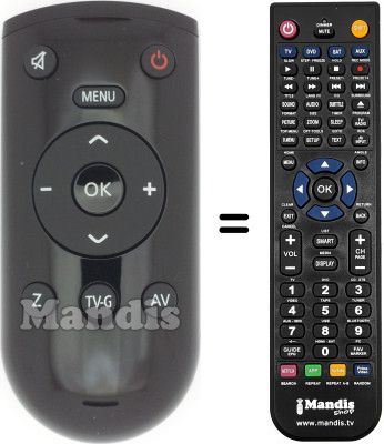 Télécommande équivalente Grundig 19HD/CBR Télécommande équivalente Grundig 19HD/CBR