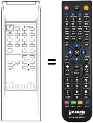 Télécommande équivalente REMCON236 Télécommande équivalente REMCON236