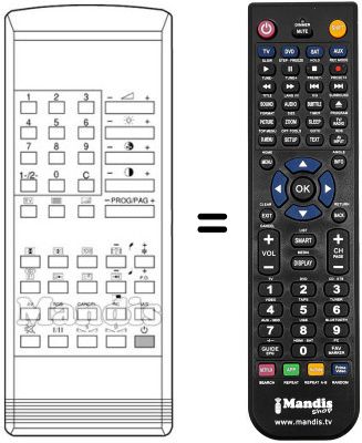 Télécommande équivalente REMCON274