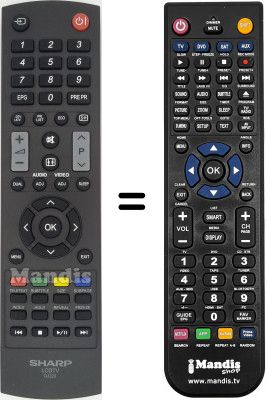 Replacement remote control Sharp LC-26LE320E