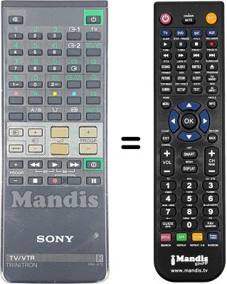 Replacement remote control Sony KVD-X27TU