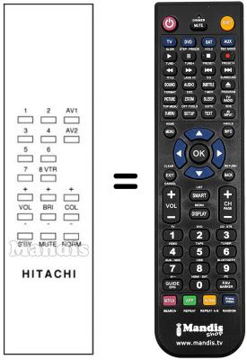 Replacement remote control Hitachi CPT2636