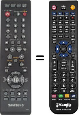 Replacement remote control Samsung DVD1080P7 Replacement remote control Samsung DVD1080P7