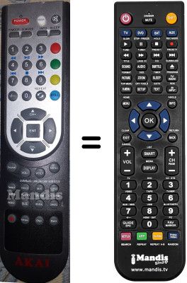 Télécommande équivalente Akai SUP5684