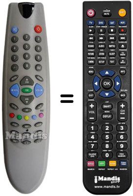 Télécommande équivalente NordMende NMC2880SE Télécommande équivalente NordMende NMC2880SE