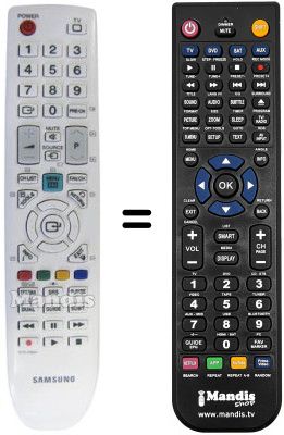 Télécommande équivalente Samsung LE40B541P7W/XZG Télécommande équivalente Samsung LE40B541P7W/XZG