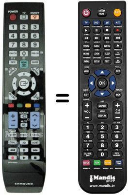 Telecomando equivalente Samsung UE46B6000 Telecomando equivalente Samsung UE46B6000