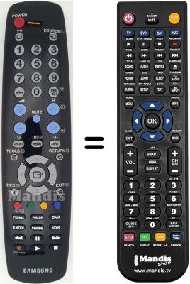 Télécommande équivalente Samsung LE37A451C1/XXU Télécommande équivalente Samsung LE37A451C1/XXU