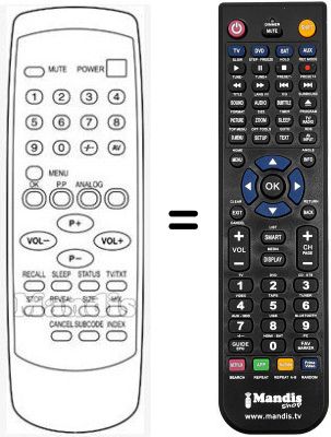 Telecomando equivalente RC34-4S