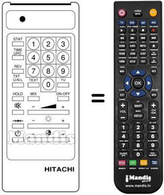 Telecomando equivalente Hitachi CST2075 Telecomando equivalente Hitachi CST2075
