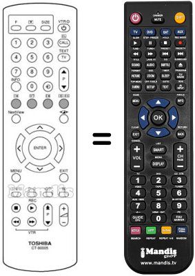 Telecomando equivalente CT-90005 Telecomando equivalente CT-90005