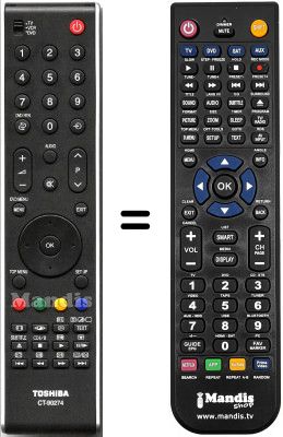 Telecomando equivalente Toshiba 37C3000PG Telecomando equivalente Toshiba 37C3000PG