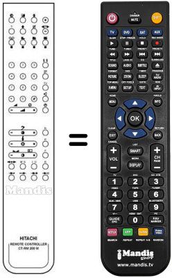 Replacement remote control Hitachi RC4403 / 01