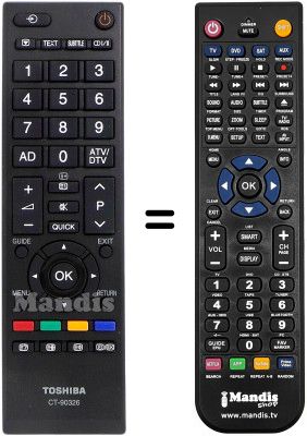 Replacement remote control Toshiba 40LV733G Replacement remote control Toshiba 40LV733G