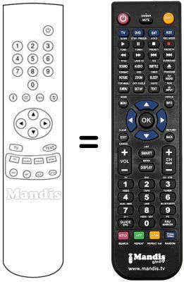 Télécommande équivalente REMCON151 Télécommande équivalente REMCON151