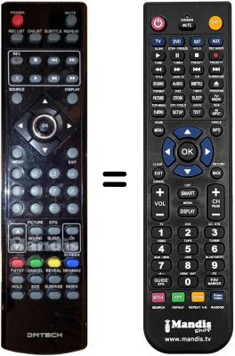 Gleichwertige Fernbedienung DMTech DMLED24TB-FHDH3
