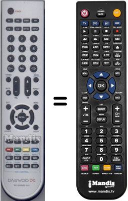 Replacement remote control RC-DWW02-V01