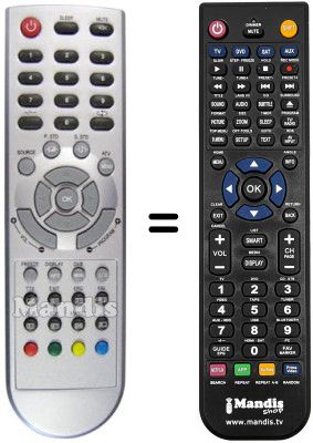 Télécommande équivalente NordMende N325LDF Télécommande équivalente NordMende N325LDF