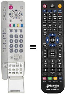 Télécommande équivalente NordMende NM4610ISGE Télécommande équivalente NordMende NM4610ISGE