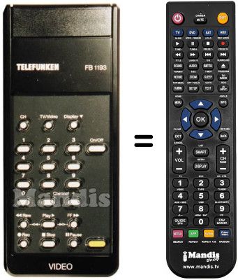 Telecomando equivalente Telefunken VR2931E