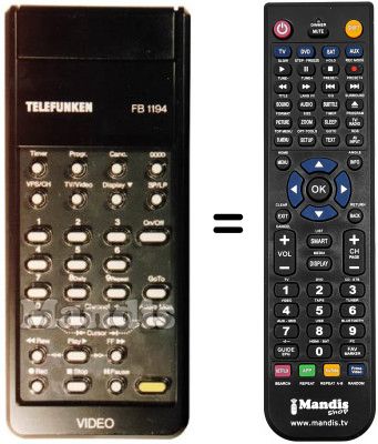 Telecomando equivalente Telefunken VR2971E