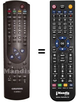 Replacement remote control Grundig 661601 Replacement remote control Grundig 661601