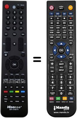 Telecomando equivalente Hisense LHD32K15CSEU