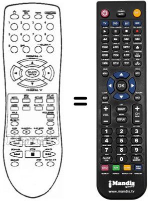 Gleichwertige Fernbedienung REMCON261