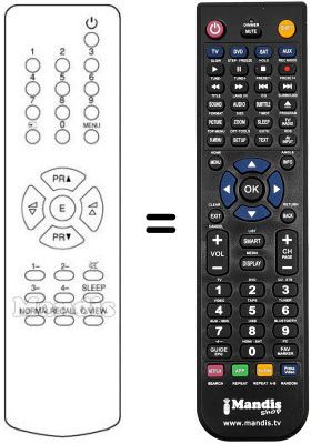 Gleichwertige Fernbedienung REMCON1106