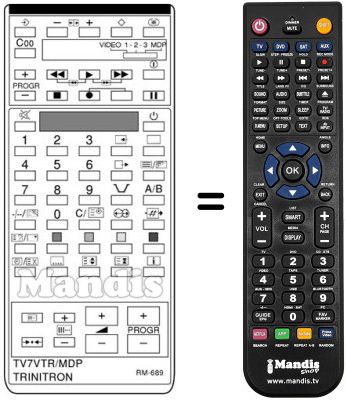 Replacement remote control REMCON643 Replacement remote control REMCON643