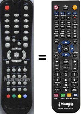 Télécommande équivalente NordMende N1403CD Télécommande équivalente NordMende N1403CD