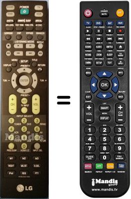 Replacement remote control LG AR702NS