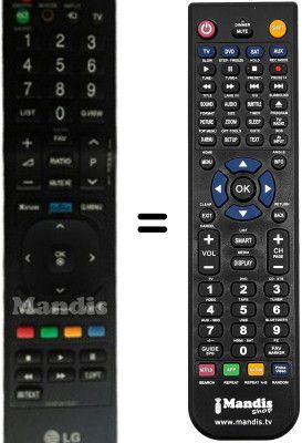 Replacement remote control LG AKB72915251