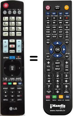 Replacement remote control LG 60LM620S