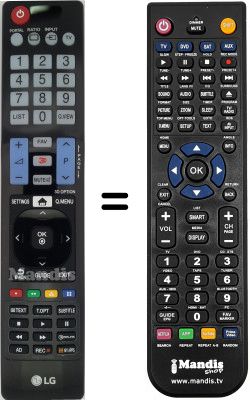 Replacement remote control LG 42LW4500