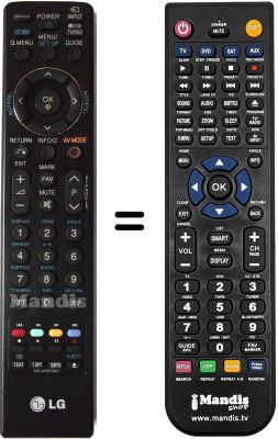 Télécommande équivalente LG 32LG4000-ZA