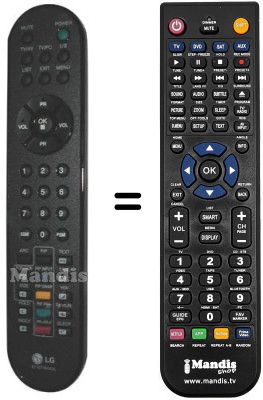Gleichwertige Fernbedienung LG 6710T00003L