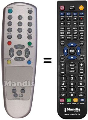 Replacement remote control LG 6710V00044H