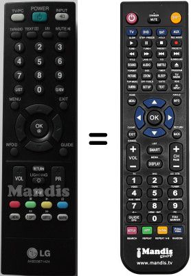 Télécommande équivalente LG M2362D-PZL