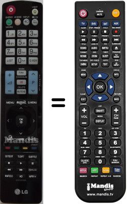Télécommande équivalente LG AKB72914029