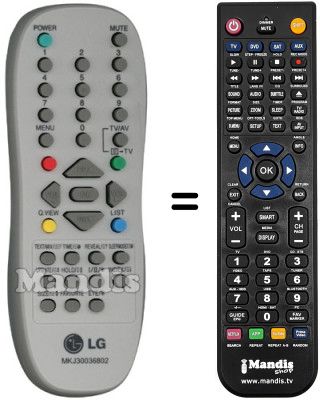 Replacement remote control LG MKJ30036802