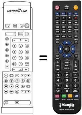 Replacement remote control REMCON259 Replacement remote control REMCON259