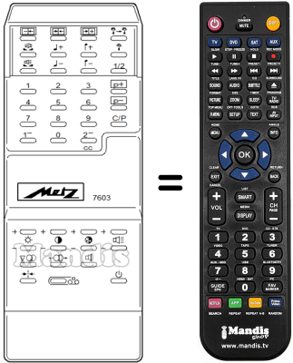 Replacement remote control Metz MECATRON 7603