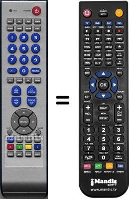 Télécommande équivalente NordMende N3205LB Télécommande équivalente NordMende N3205LB