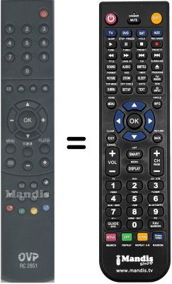 Télécommande équivalente RC2851