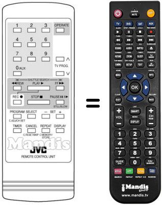 Télécommande équivalente JVC PQ21206C